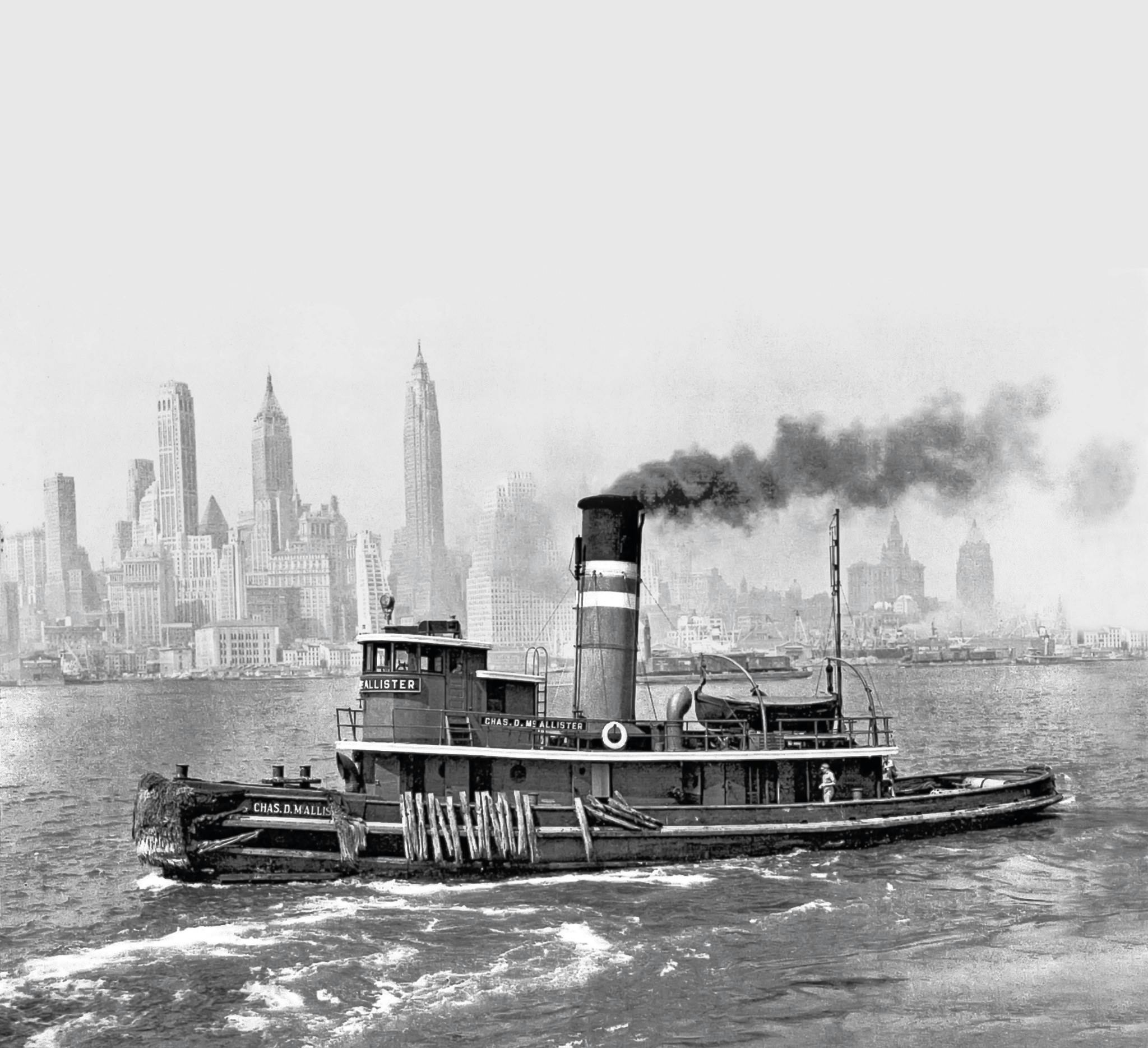The Chas D. McAllister in New York harbor circa 1940.